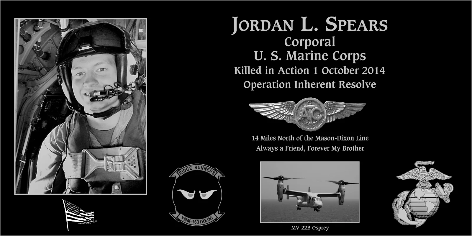 Memorial photograph of Spears, Jordan Lee